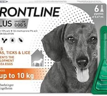 FRONTLINE Plus Flea & Tick Treatment for Small Dogs – 6 Pipettes