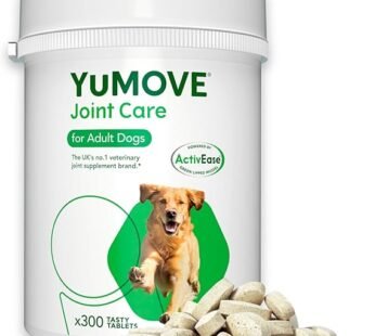 YuMOVE Joint Supplement for Dogs, Essential Dog Hip and Joint Aid, for Stiff Adult Dogs with Glucosamine, Chondroitin & Green Lipped Mussel, Aged 6 to 8 Years, 300 Tablets