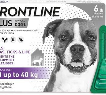 FRONTLINE Plus Flea & Tick Treatment for Large Dogs – 6 Pipettes